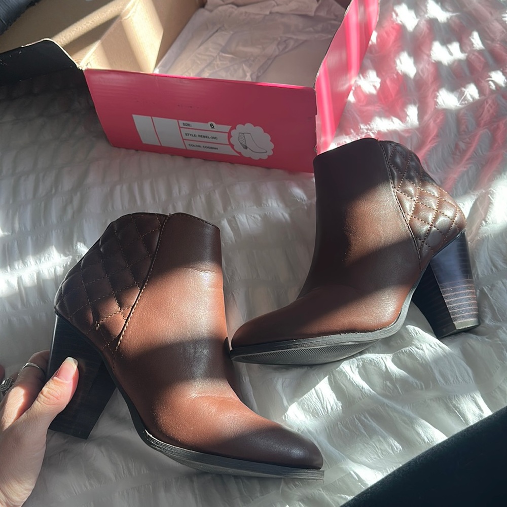 Brown booties
